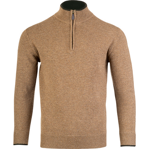 Jack Pyke Ashcombe 100% lambswool zip knit jumper, men's country pullover