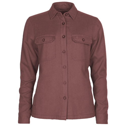 Pinewood Ladies Varnamo Overshirt in pink, women's cotton flannel shirt