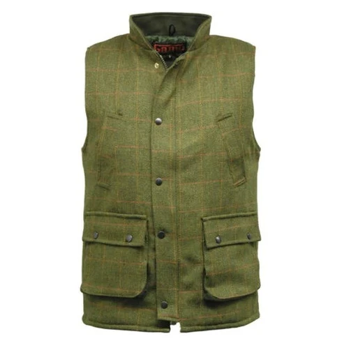 Game tweed waistcoat, men's tweed gilet for shooting