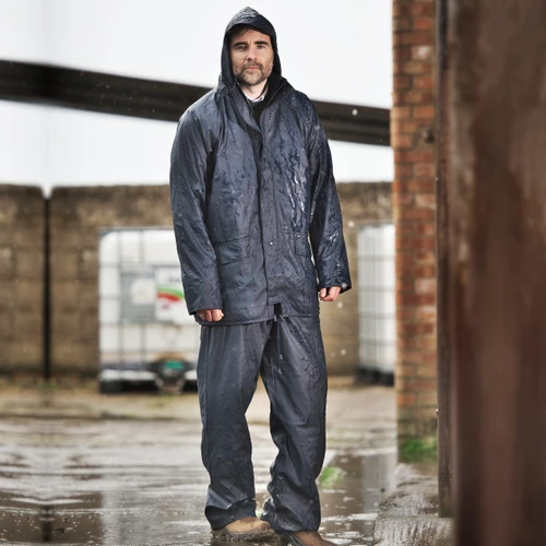 Fort Air Flex Trousers, men's PU coated overtrousers in navy