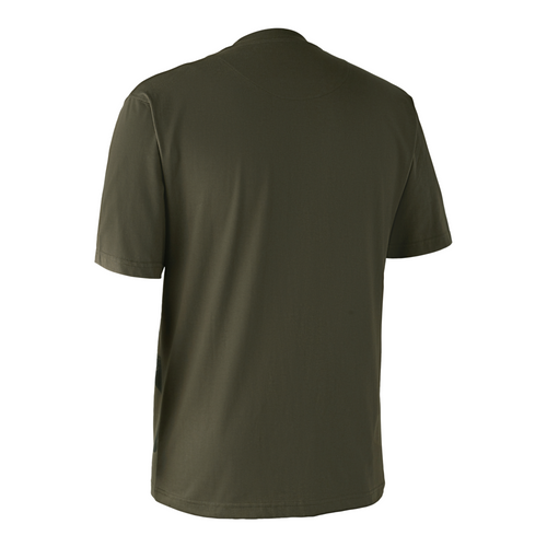 Deerhunter Short Sleeve T Shirt with Deer motif, men's top in green