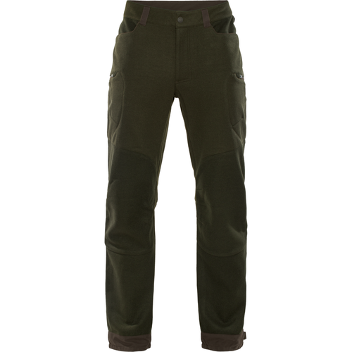 Harkila Metso Hybrid Trousers Wool Blend Stretch in willow green. Men's hunting trousers