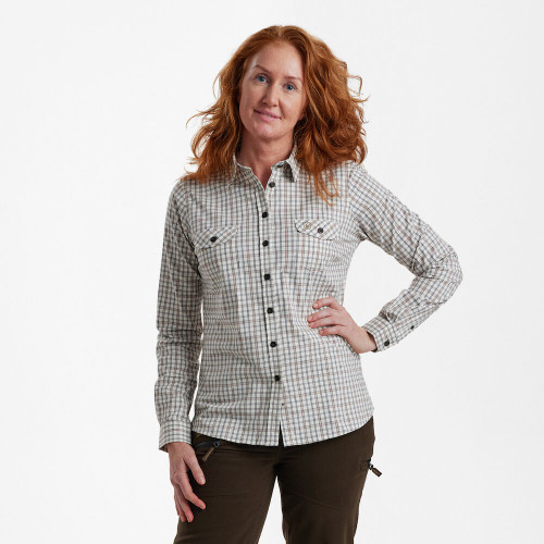 Deerhunter Lady Harper Shirt, women's country check shirt with green check