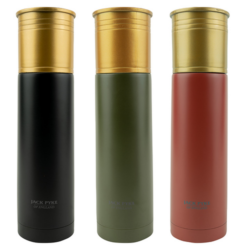 Jack Pyke drinks flask in a shotgun cartridge style