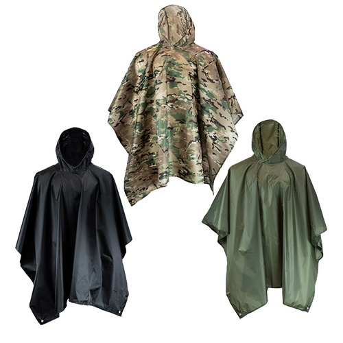 Mil-Com packable, 100% waterproof poncho