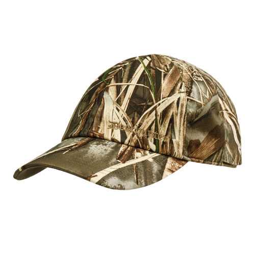 Deerhunter Game Cap with safety in camouflage and orange, men's peaked cap for shooting