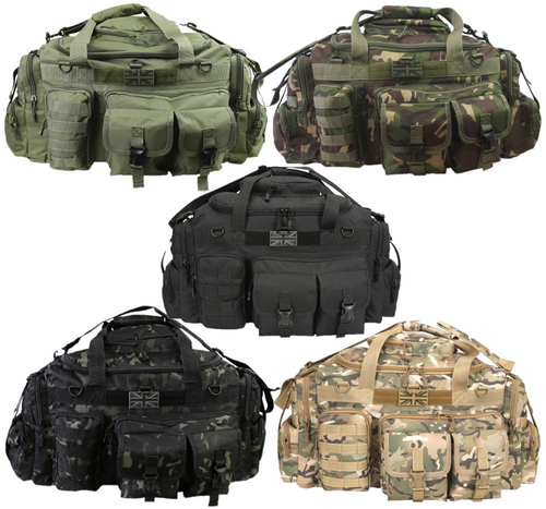 Kombat UK Saxon Holdall in 65 litre capacity, Molle compatible holdall
