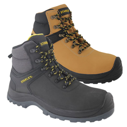 Stanley Nova Lace Up Safety Boots in black or honey, men's steel toe cap work boots