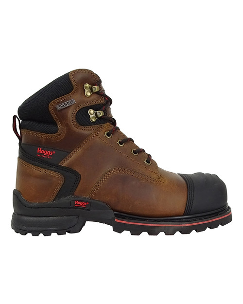 Hoggs of Fife Artemis Safety lace up boots, men's steel toe cap work boots in brown