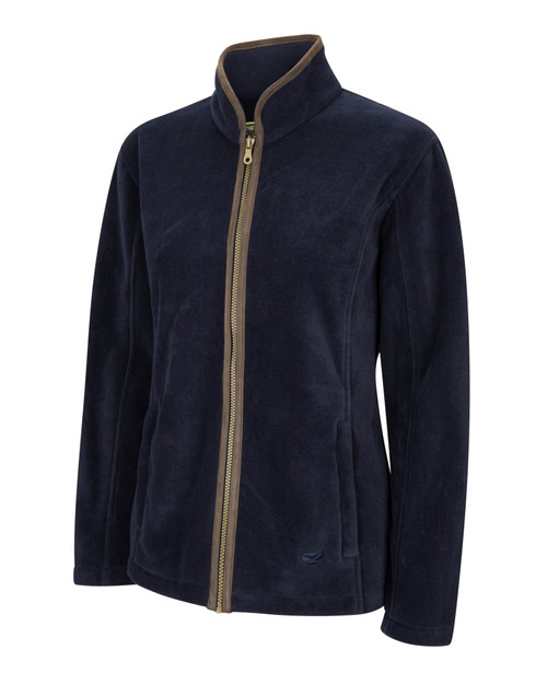 Hoggs of Fife Ladies Stenton Fleece Jacket in navy, women's country fleece jacket