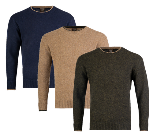 Jack Pyke Ashcombe Lambswool crewknit jumper, men's wool country pullover