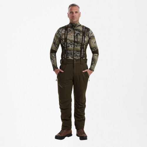 Deerhunter Excape Winter Trousers in green, men's waterproof and warm shooting trousers