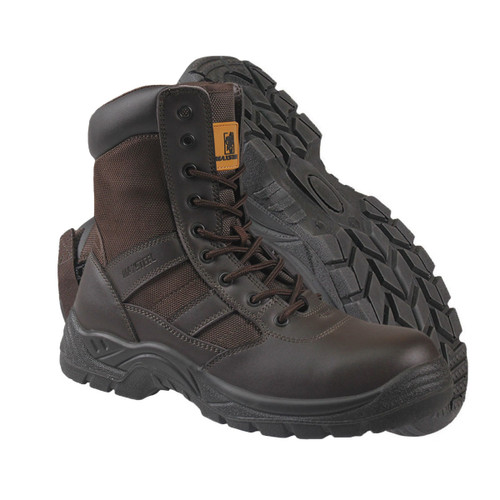 Maxsteel High Top Boots with zip in brown, men's high top boots with zip
