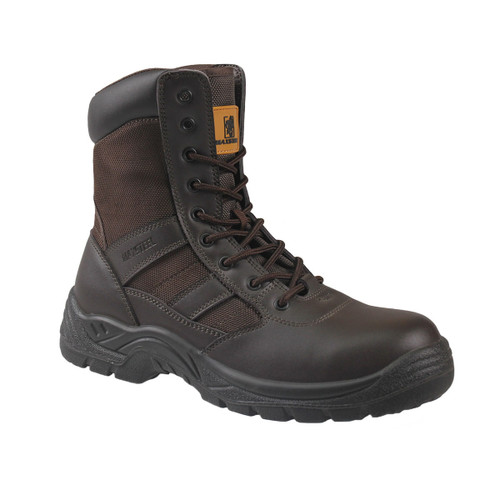 Maxsteel High Top Boots with zip in brown, men's high top boots with zip