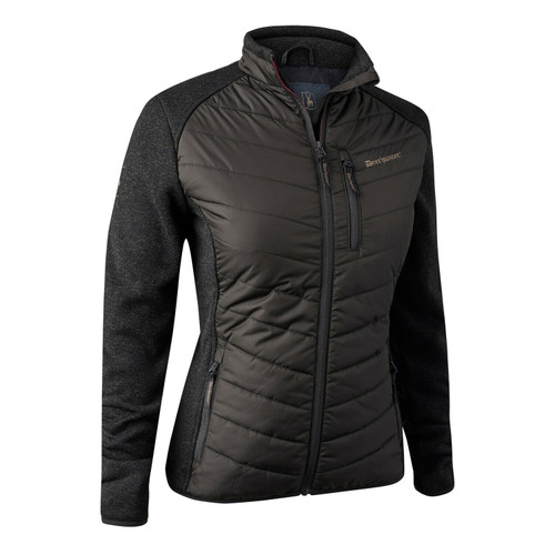 Deerhunter Lady Caroline padded jacket in brown, women's lightweight quilted jacket
