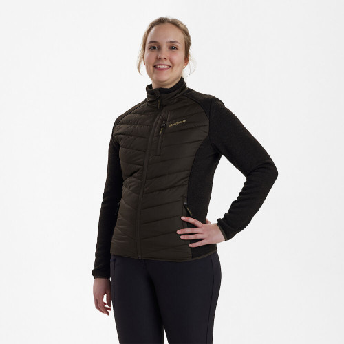 Deerhunter Lady Caroline padded jacket in brown, women's lightweight quilted jacket