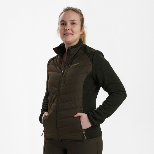 Deerhunter Lady Caroline Padded Waistcoat 5573 in green 393, women's quilted jacket