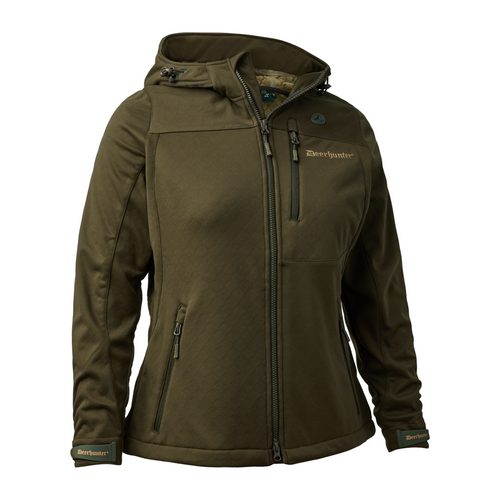 Deerhunter Lady Excape Softshell Jacket in green, women's lightweight windproof jacket