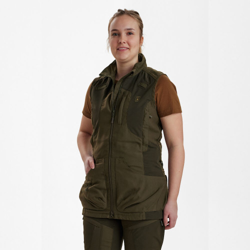 Deerhunter Lady Ann Extreme Waistcoat in Green, women's shooting waistcoat