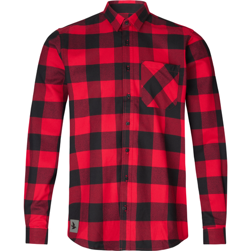 Seeland Toronto Shirt in Red Check, men's lumberjack style shirt