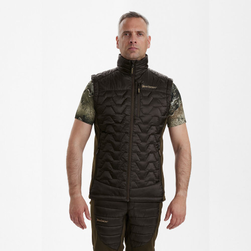 Deerhunter Excape Quilted Waistcoat in green, men's country gilet