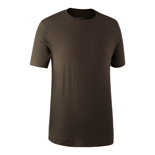 Deerhunter 2 pack short sleeve T-shirts in green and brown