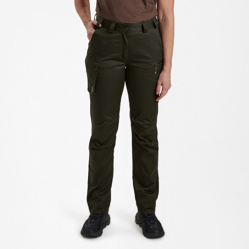 Deerhunter Lady Traveler Trousers in green, women's lightweight shooting trousers