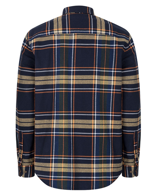 Hoggs of Fife Coll Cotton Twill Check Shirt in Blue Shirt, men's country shirt