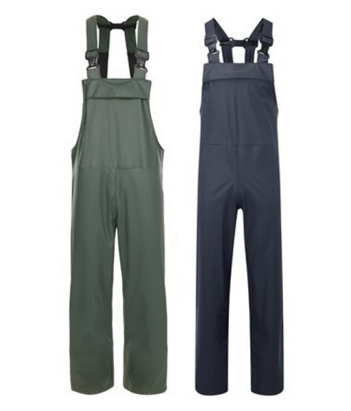 Fort Air Flex Bib and Brace Trousers 521. Waterproof bib and brace over trousers. Available in green and blue