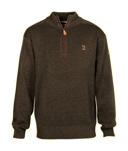 Percussion Knitted 1566 Jumper Brown Country Hunting Shooting