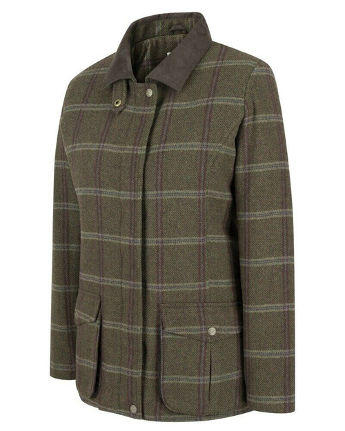 Hoggs of Fife Ladies Musselburgh Tweed Field Coat, women's waterproof and breathable tweed shooting jacket