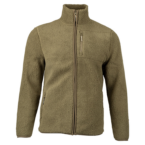 Jack Pyke Shires Fleece Jacket in green, men's country deep pile fleece
