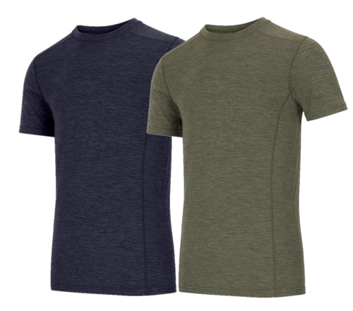 Hoggs of Fife 100% Merino Wool Crew Neck Base Layer short sleeve top