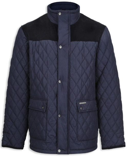 Champion Lewis Quilted Jacket in Navy, men's country quilted jacket