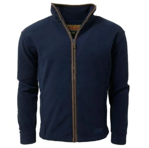 Game Stanton fleece jacket navy, men's lightweight fleece jacket