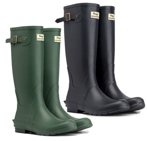 Hoggs of Fife Braemar Wellington Boots, natural rubber wellies