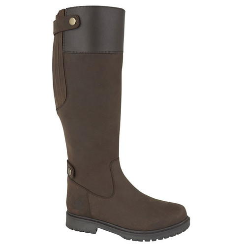 Ladies Woodland Harper leather boots, tall boots with a back zip.