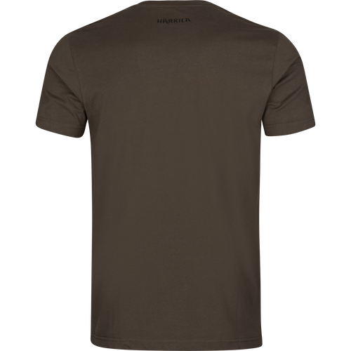 Harkila men's Gorm T-shirt in Shadow Brown, cotton short sleeved t-shirt.