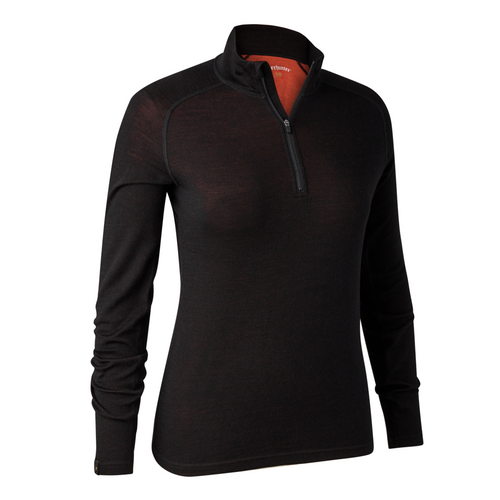 Deerhunter Lady Quinn Merino 1/2 undershirt. Soft and comfortable base layer made with 100% merino wool.