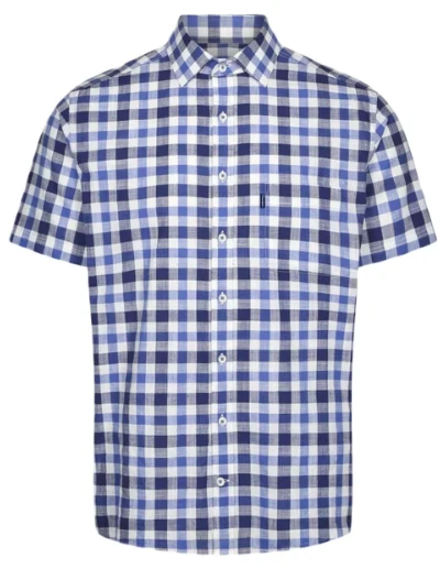 Champion men's Holkham shirt. men's polycotton, short sleeved shirt.