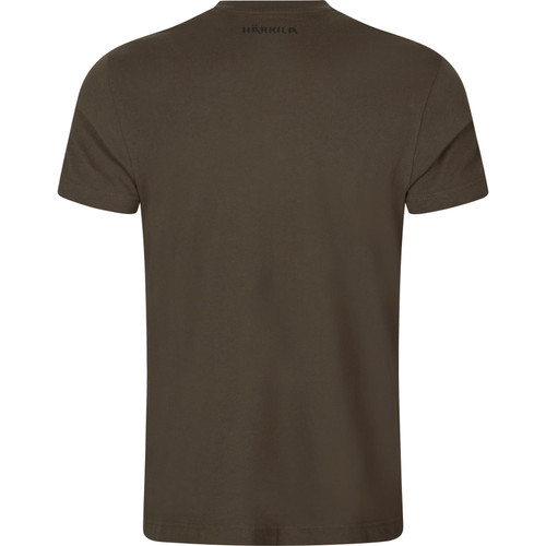 Harkila Instinct T Shirt in Shadow brown, men's cotton top for hunting