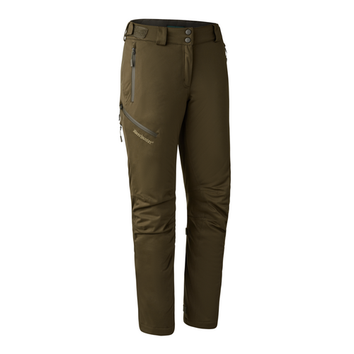 Deerhunter Lady Excape Winter Trousers in green, women's warm and waterproof shooting trousers