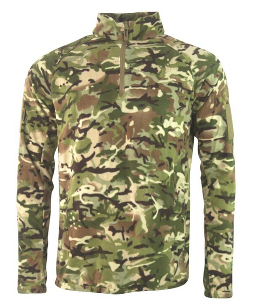 Kombat UK Alpha Mid Layer Fleece Top in BTP Camouflage