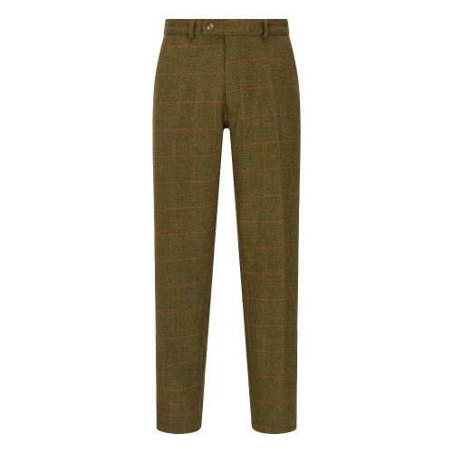 Walker & Hawkes Derby Tweed Leighton Trousers in Dark Sage, men's tweed trousers