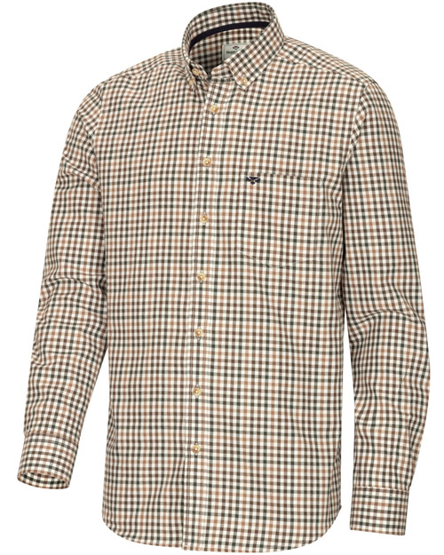 Hoggs of Fife Garvock Cotton Twill Herringbone Shirt, men's country shirt