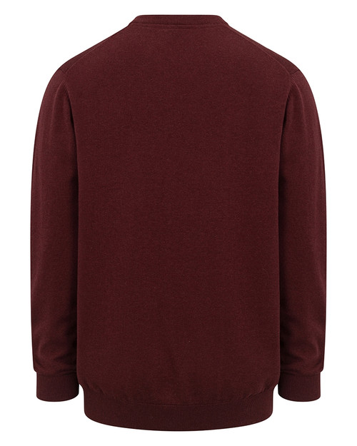Hoggs of Fife Stirling 2 Pullover Jumper in red, men's lightweight v neck jumper for shooting