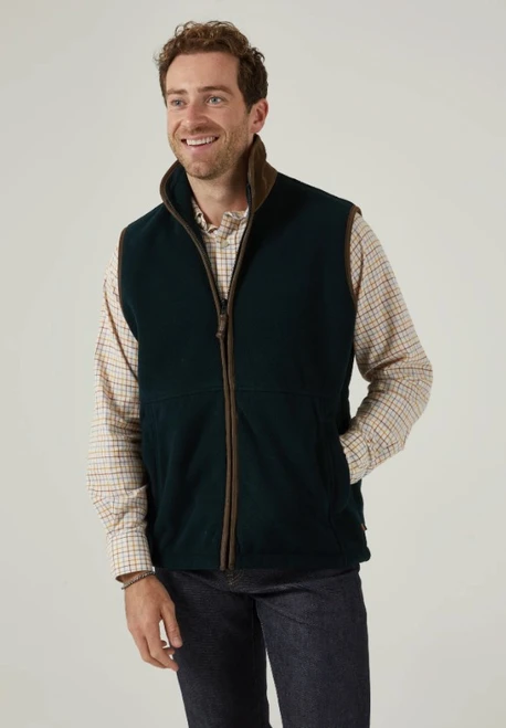 Alan Paine Men's Aylsham Fleece Waistcoat, men's country fleece gilet