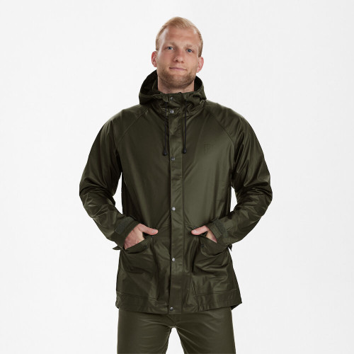 Deerhunter Hurricane rain jacket, men's lightweight, waterproof and breathable jacket in green