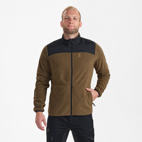 Deerhunter Northward Fleece Jacket, men's country fleece jacket in brown