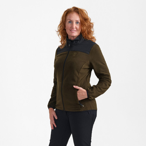 Deerhunter Lady Northward Fleece Jacket in brown, women's country fleece jacket